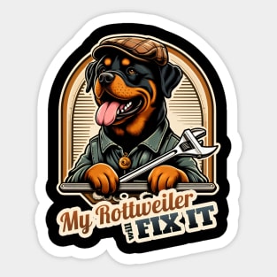 Mechanic Rottweiler Sticker